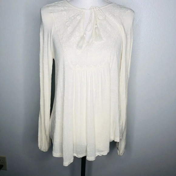 Jessica Simpson Medium White Sheer Embroidered - Picture 2 of 12